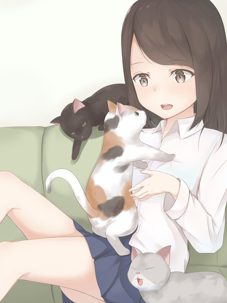 猫と女の子 はーもん さんのイラスト ニコニコ静画 イラスト