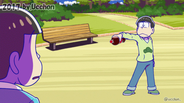 おそ松さん 三男がコーラを振るだけ 防御gif うっちょん さんのイラスト ニコニコ静画 イラスト