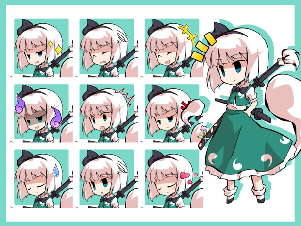 デフォルメ妖夢立ち絵 アイコン はるか さんのイラスト ニコニコ静画 イラスト