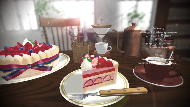 MMDテーブルフォト / yuyu☆ さんのイラスト ニコニコ静画 (イラスト)