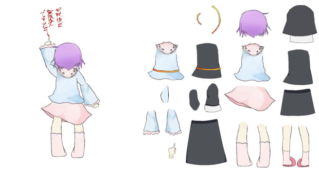 後ろ向きmsrmznm分割素材 使用例 おりなずは さんのイラスト ニコニコ静画 イラスト