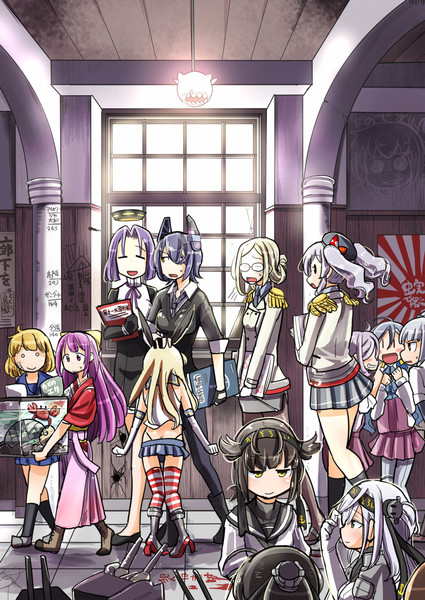 艦これ 鎮守府廊下 集合絵 坂崎ふれでぃ さんのイラスト ニコニコ静画 イラスト