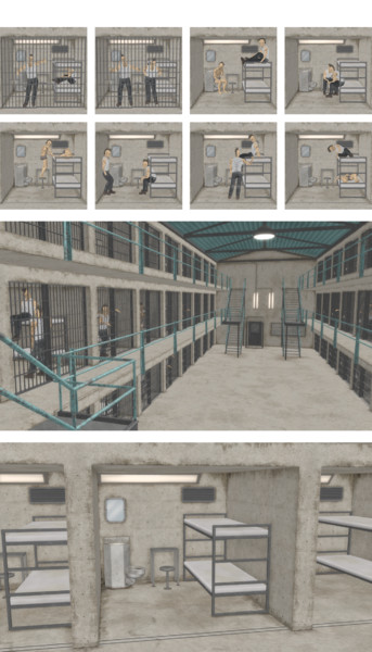Mmd 刑務所 ステージ配布 Hiro K さんのイラスト ニコニコ静画 イラスト