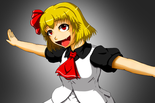 白黒反転ルーミア こぴーぴこ さんのイラスト ニコニコ静画 イラスト