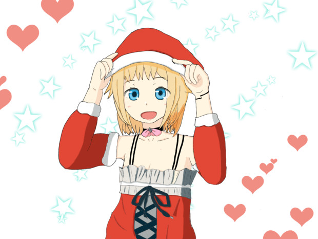 クリスマス衣装にはしゃぐoneちゃん Disk さんのイラスト ニコニコ静画 イラスト