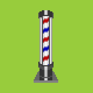 ドットでgif 回るサインポール 床屋のアレ 遠呂ちん さんのイラスト ニコニコ静画 イラスト