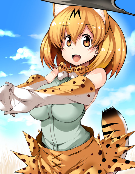 伸びするサーバルちゃん 塚沢 5月２３日コミ１決定 さんのイラスト ニコニコ静画 イラスト