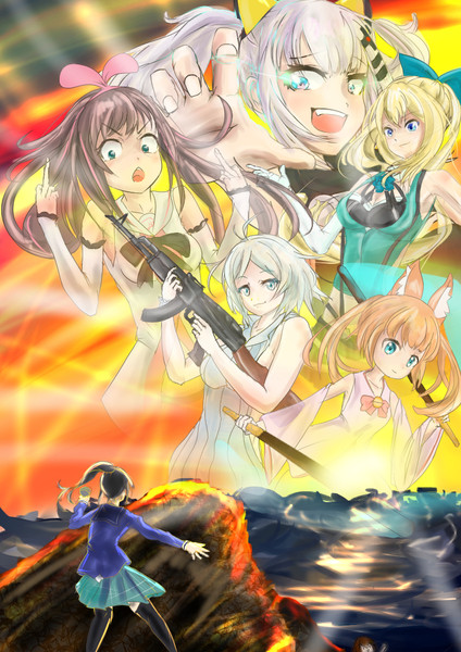 新年早々バーチャルユーチューバー四天王に立ち向かう富士葵 オガモトン さんのイラスト ニコニコ静画 イラスト