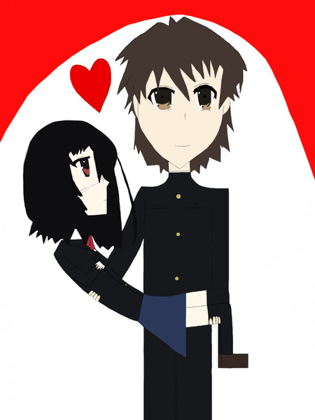 榊原恒一と見崎鳴 死神エリミ さんのイラスト ニコニコ静画 イラスト