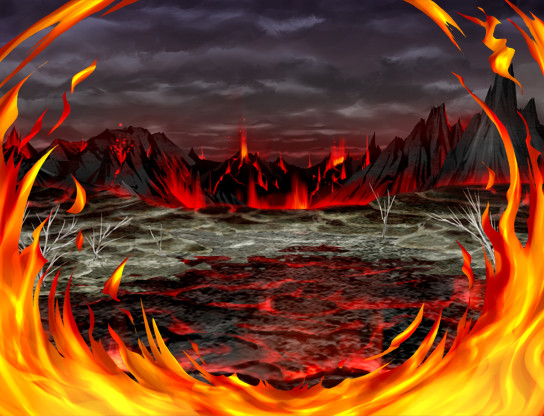 Rpgvxace改変素材 溶岩 遠景 Masatakaman さんのイラスト ニコニコ静画 イラスト