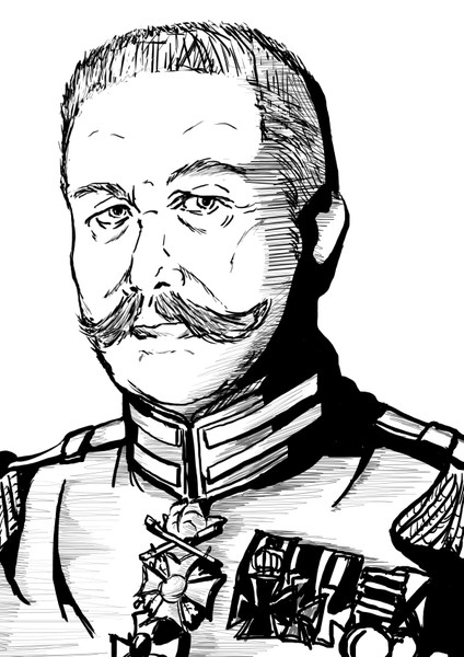 ワンドロ ドイツ帝国陸軍参謀総長パウル フォン ヒンデンブルク大将 となりのマッキンタイア さんのイラスト ニコニコ静画 イラスト