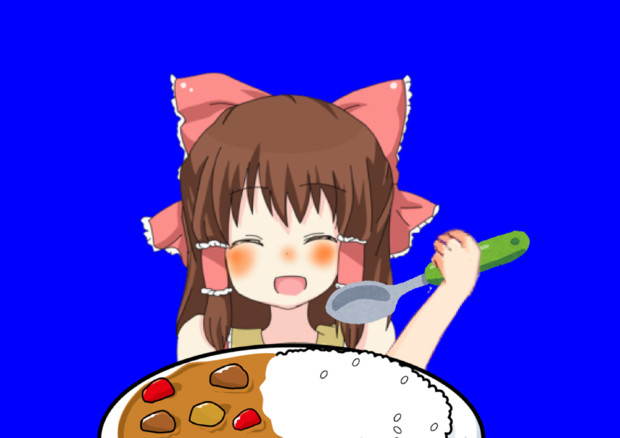 カレーを食べるRUさん☆