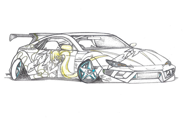 同僚の整備士が痛車デザインを書いてみた Brz編 Kumievo さんのイラスト ニコニコ静画 イラスト
