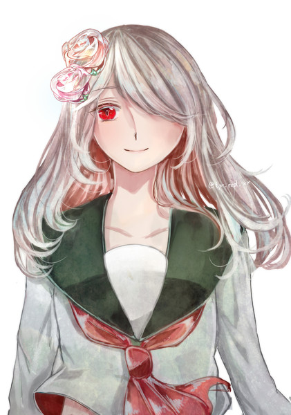 白髪 セーラー少女 Eye さんのイラスト ニコニコ静画 イラスト