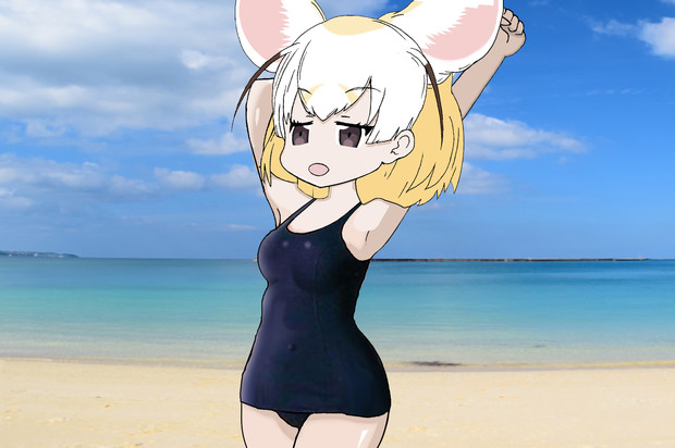 けものフレンズ フェネック スクール水着ver Shin Nosuke さんのイラスト ニコニコ静画 イラスト