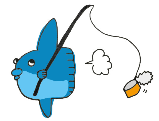 海の掃除をするマンボウのイラスト 徳川高人 徳川高人 さんのイラスト ニコニコ静画 イラスト