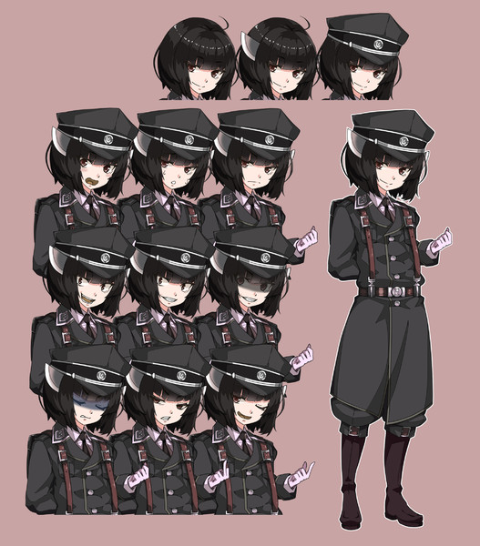 軍服 東北きりたん 立ち絵 物見戸 さんのイラスト ニコニコ静画 イラスト