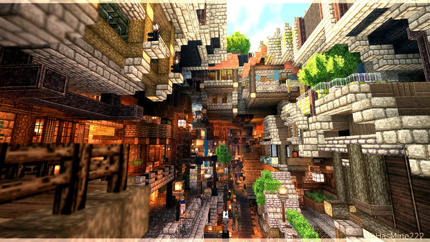 壁紙1920 1080 洞窟街フォディタール Minecraft しべはす さんのイラスト ニコニコ静画 イラスト