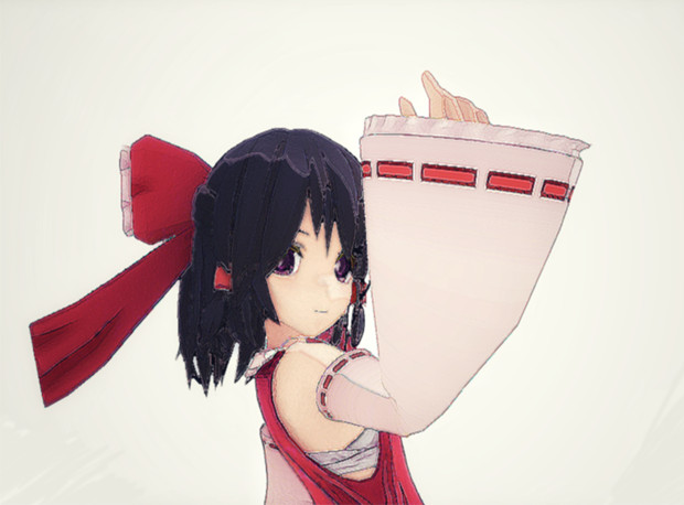 アニメ風な感じのにがもん式霊夢 黄金 さんのイラスト ニコニコ静画 イラスト