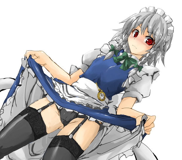 たくし上げ咲夜さん 闇滋 さんのイラスト ニコニコ静画 イラスト
