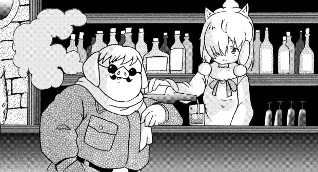 紅の豚に出てくるバーの人がアルパカだったら 亀 さんのイラスト ニコニコ静画 イラスト