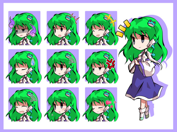 デフォルメ早苗立ち絵 アイコン はるか さんのイラスト ニコニコ静画 イラスト
