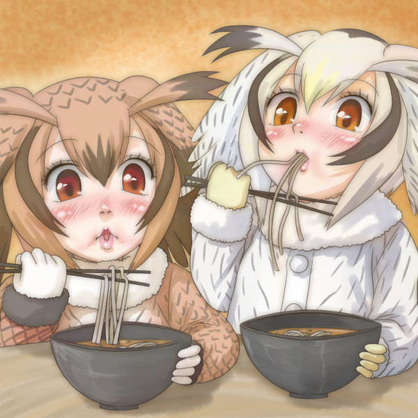 かわいい うどん 食べる イラスト