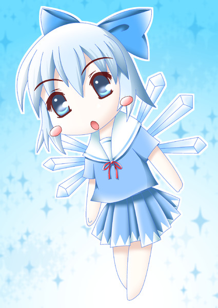 冬に氷妖精 制服っぽいチルノ ギシ さんのイラスト ニコニコ静画 イラスト