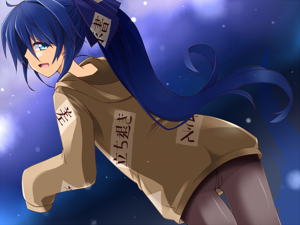 ダボ袖パーカーポニテストッキングお姉ちゃん へもぐろびんa1c さんのイラスト ニコニコ静画 イラスト