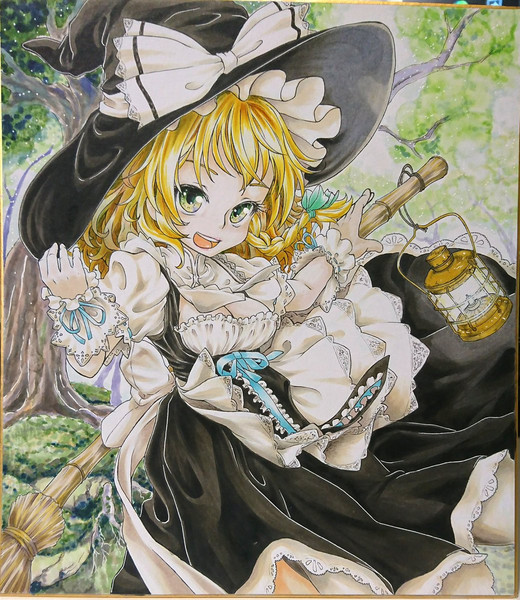 東方 そんな 手描きイラスト 魔理沙(⚠色紙ではありません)