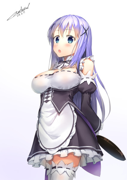 リクエスト 巨乳に成長したレムのメイド服姿の智乃 Mu O Overlord さんのイラスト ニコニコ静画 イラスト