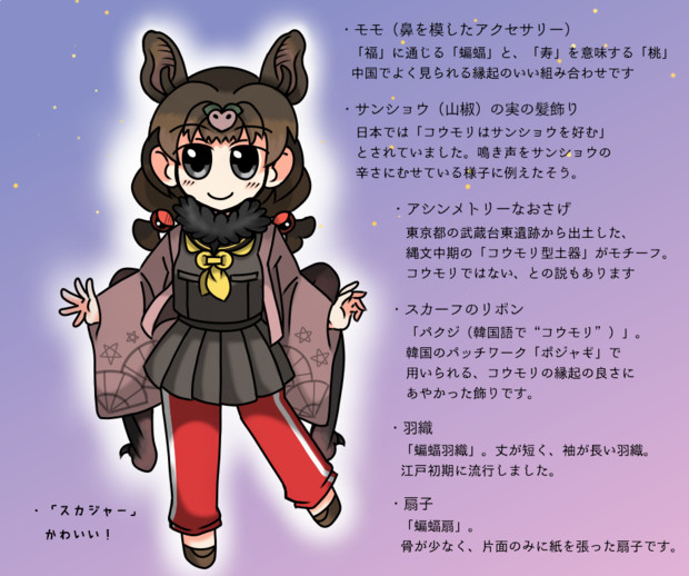コウモリちゃん解説 リタ さんのイラスト ニコニコ静画 イラスト