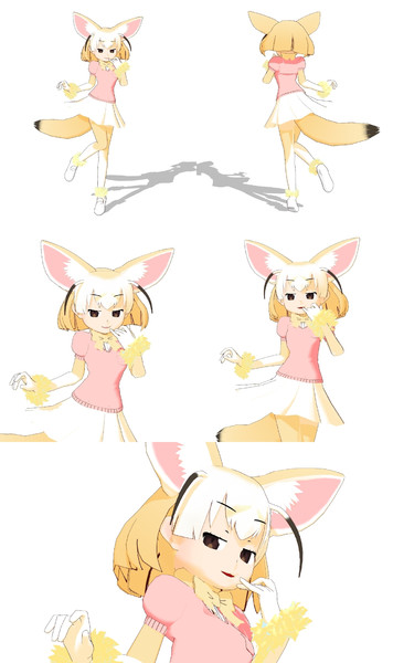 ポーズ配布 フェネック バレンタインキャンペーン Mmdけもフレ Me さんのイラスト ニコニコ静画 イラスト