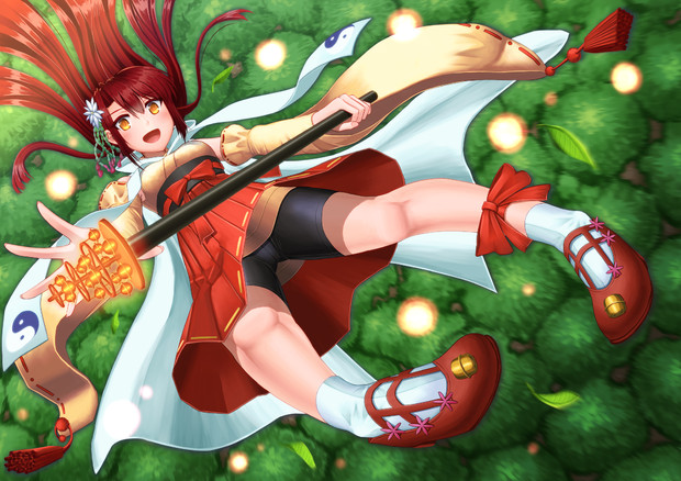 旅巫女 落下中 黒夢スナ さんのイラスト ニコニコ静画 イラスト