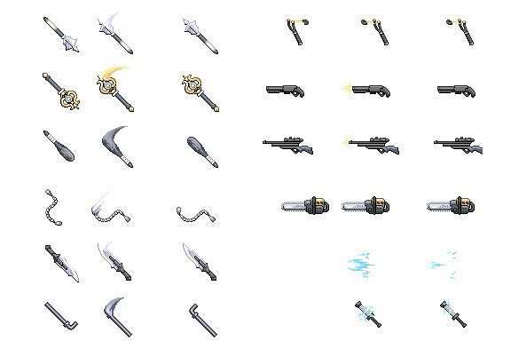 Rpgmv改変素材 貴金属で出来たような武器素材2 ランドセル仮面 さんのイラスト ニコニコ静画 イラスト