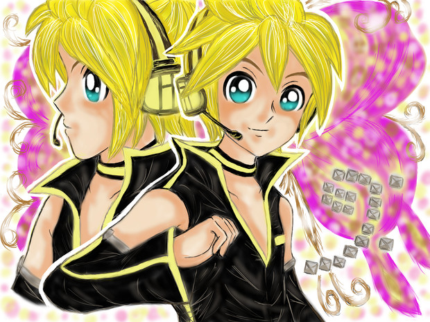鏡音レン 右肩の蝶 たいたん さんのイラスト ニコニコ静画 イラスト