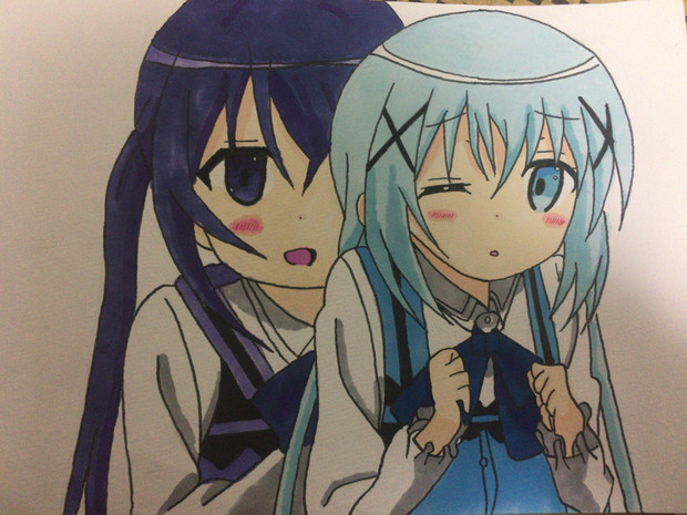 ごちうさ チノ リゼ描きました コピック チョココネコ さんのイラスト ニコニコ静画 イラスト