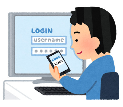 二段階認証を使う人のイラスト 高橋佳仁