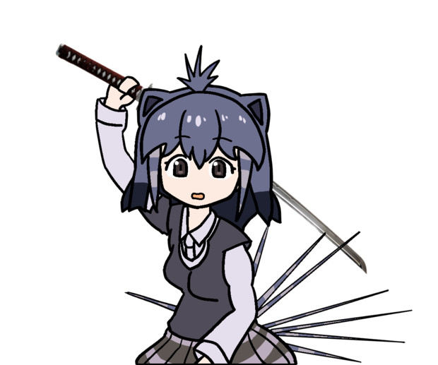 刀を振りかぶるヤマアラシ 松本淡路守 さんのイラスト ニコニコ静画 イラスト