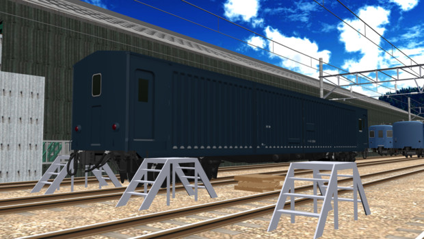 【MMD鉄道】マニ44形パレット輸送車 配布