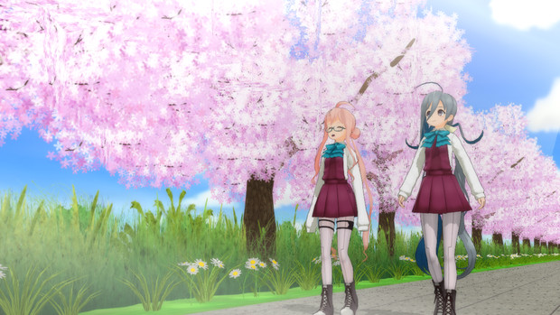 Mmd花見選手権18 桜並木 Gm3 百式p さんのイラスト ニコニコ静画 イラスト