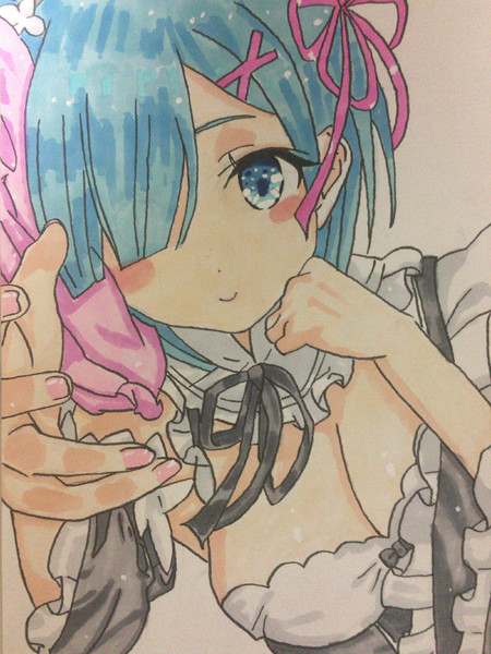 リゼロ レム描いてみた チョココネコ さんのイラスト ニコニコ静画 イラスト
