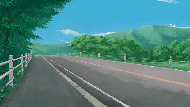 背景 道路 坂道 Kjj さんのイラスト ニコニコ静画 イラスト