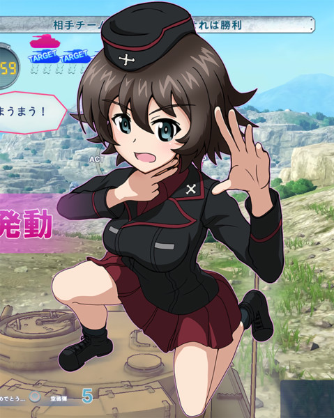 ガルパン ドリームタンクマッチ風 黒森峰のマウ子 灰色プリン Nakanokami さんのイラスト ニコニコ静画 イラスト