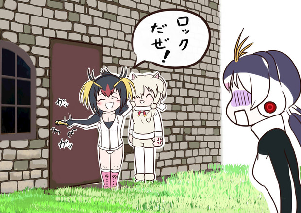 カフェの入り口をインキーしてしまったイワビー Mafty さんのイラスト ニコニコ静画 イラスト