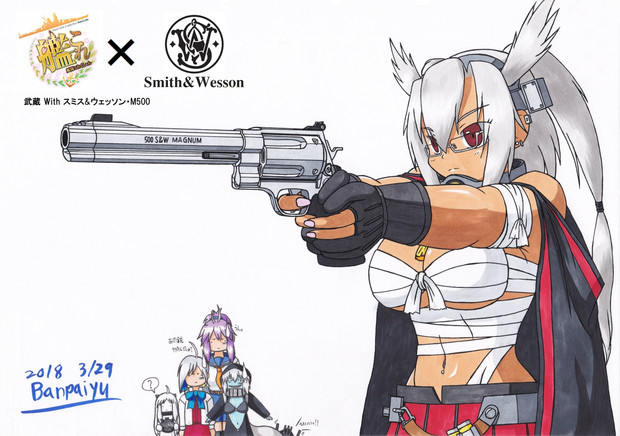 S W M500を試射する武蔵さん バンペイユ さんのイラスト ニコニコ静画 イラスト