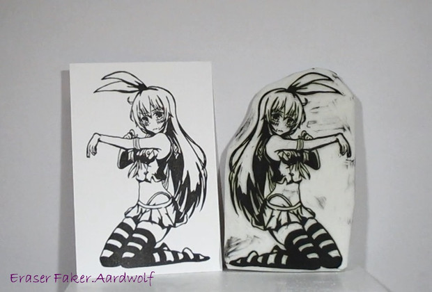 消しゴムはんこ 島風 艦これ 桐缶さん原画ver 大狼 さんのイラスト ニコニコ静画 イラスト