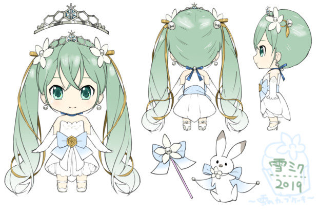 雪ミク19衣裳案 トウィン ミックス さんのイラスト ニコニコ静画 イラスト