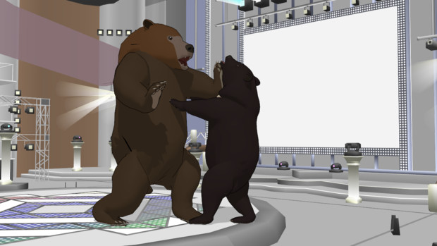 Mmd静画甲子園 ヒグマ対ツキノワグマ むるたん あっぴぃずｐ さんのイラスト ニコニコ静画 イラスト