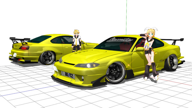 【MMD自動車】S15シルビア【MMDモデル配布】